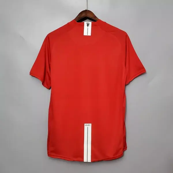 2007 2008 Retro Manchester United Home Champions League Edition Football Shirt