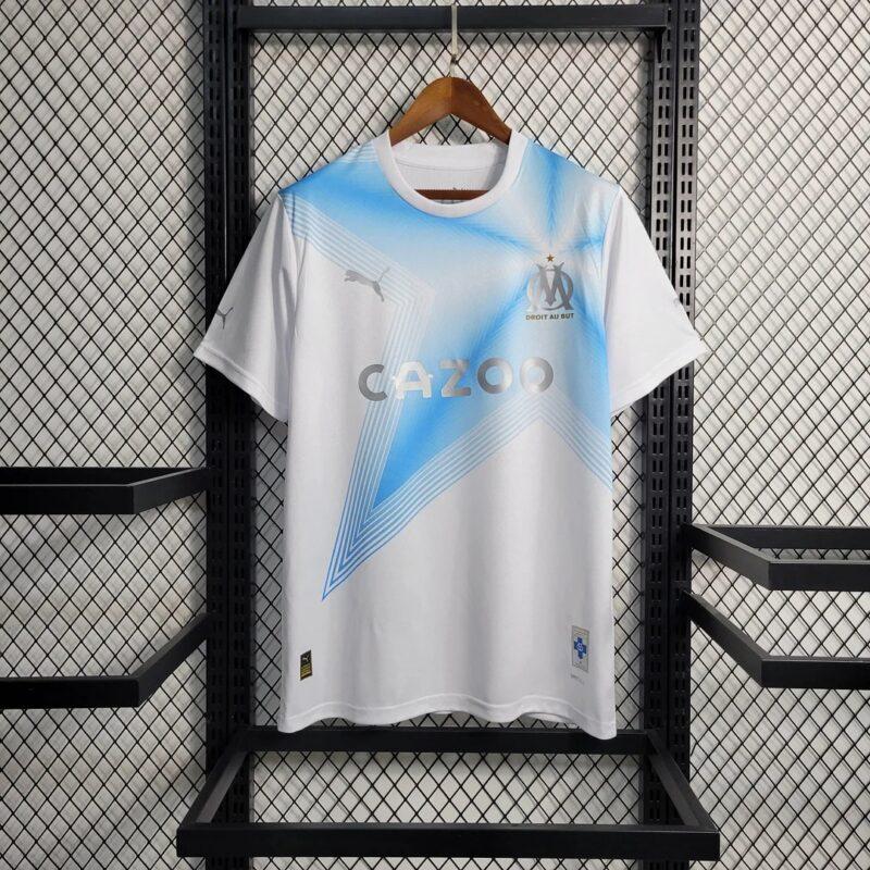 2023 2024 Olympique de Marseille Fourth Away 30th Anniversary Edition White Football Jersey