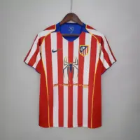 2004-2005 Retro Atletico Madrid Home Soccer Jersey