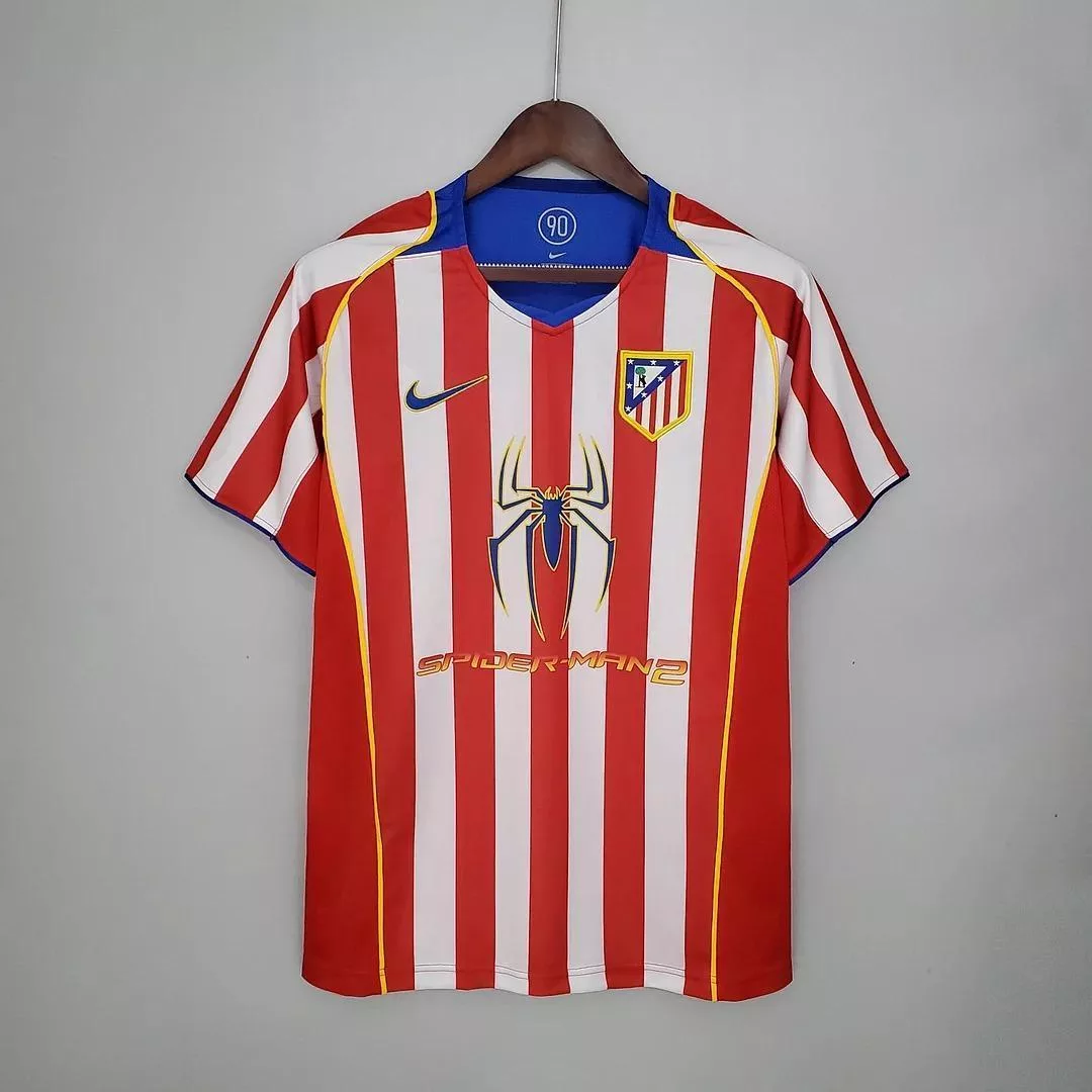 2004-2005 Retro Atletico Madrid Home Soccer Jersey