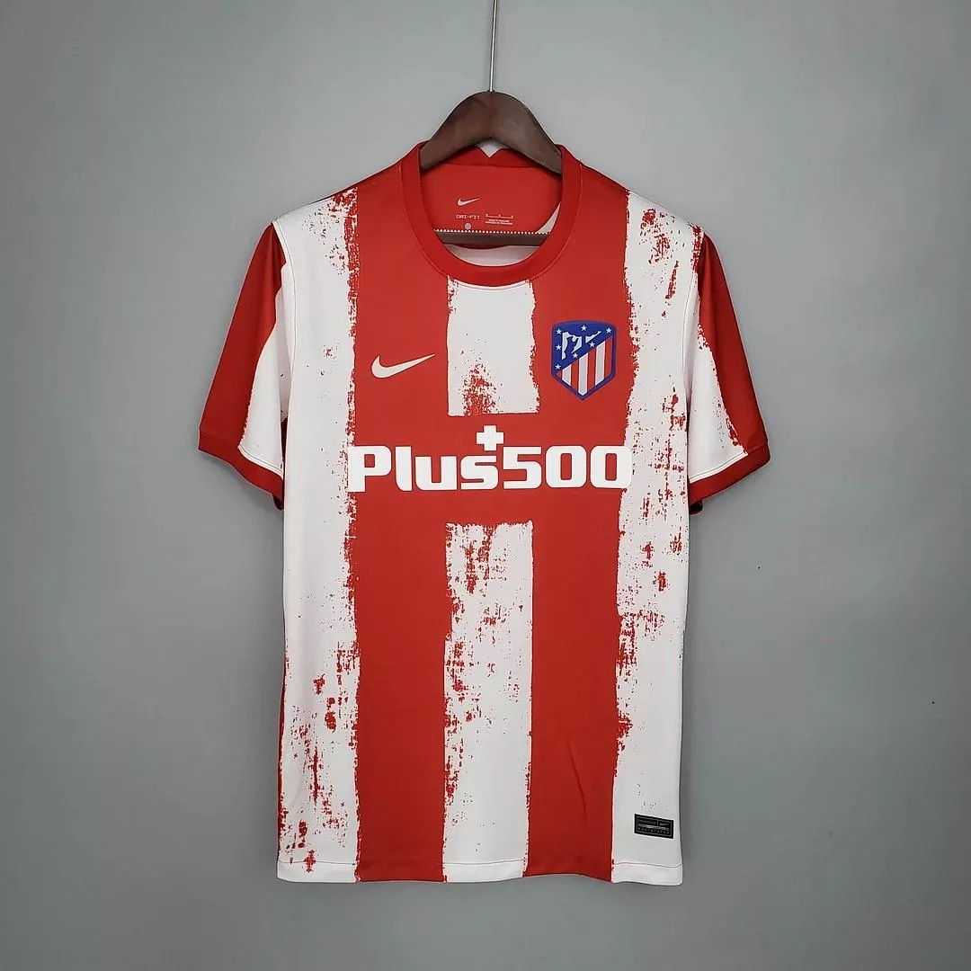 2021-2022 Atletico Madrid Home Soccer Jersey