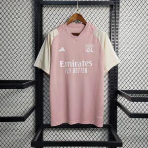 2023-2024 Lyon Training Wear Pink Football Shirt
