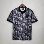 1990 Retro England Blackout Special Edition Black Soccer Jersey