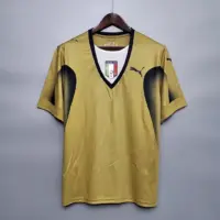 2006 Retro Italy Goalkeeper Gold Soccer Shirt 2006 Retro Italy Goalkeeper Gold Soccer Shirt