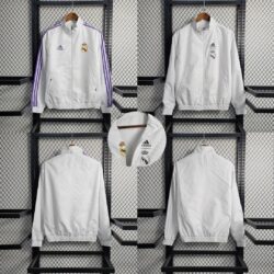 2023-2024 Real Madrid Reversible Windbreaker White