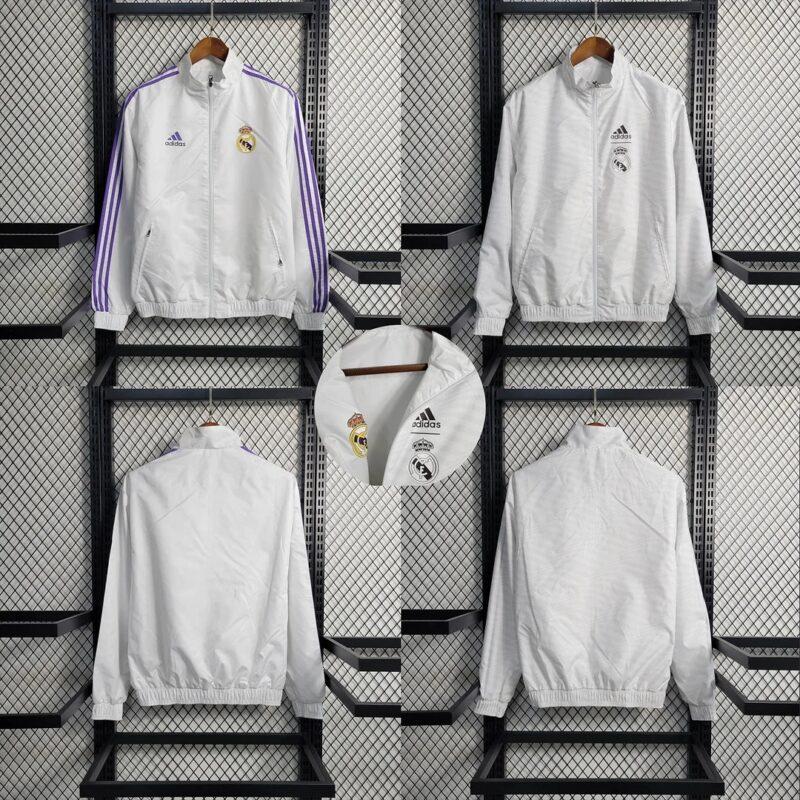 2023-2024 Real Madrid Reversible Windbreaker White