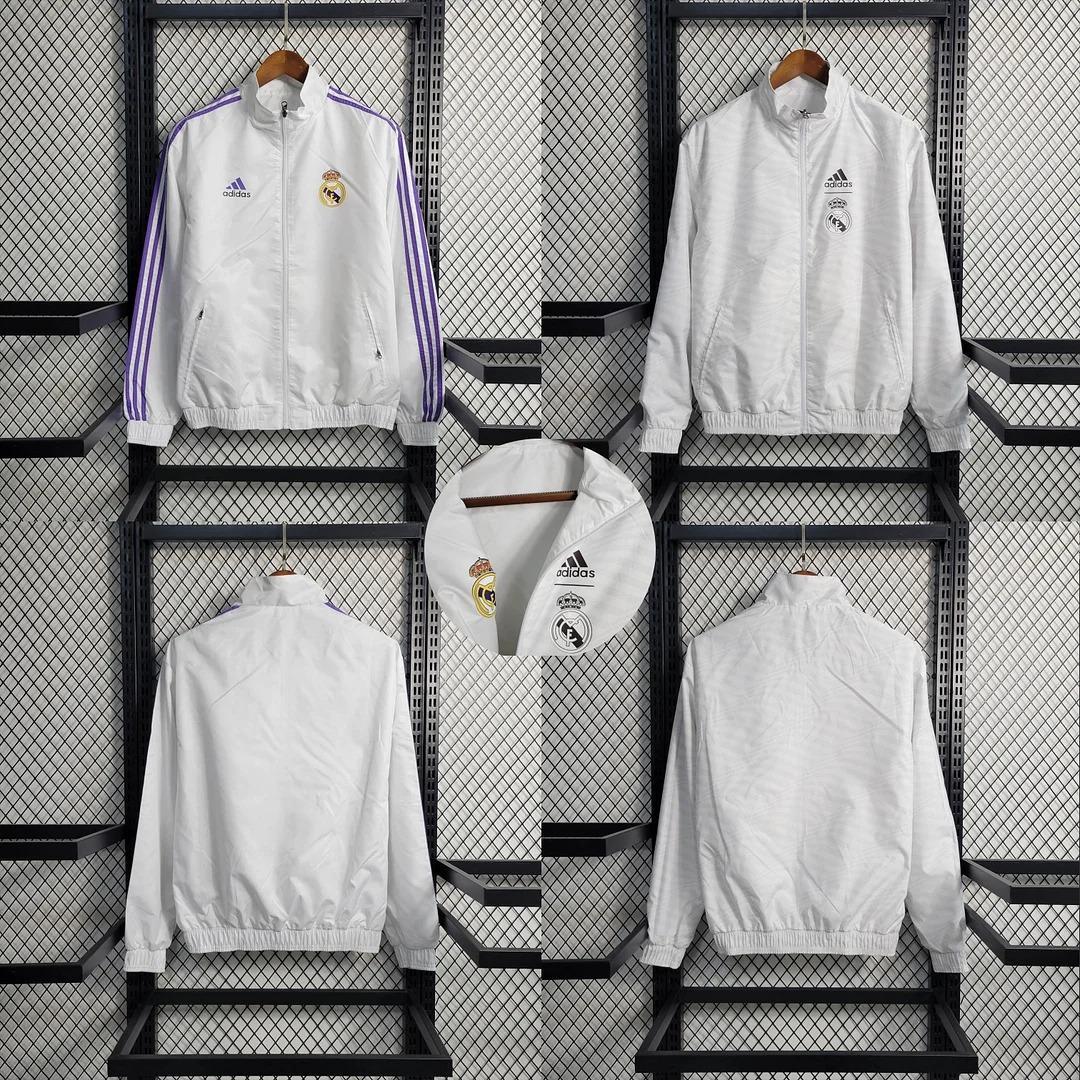 2023-2024 Real Madrid Reversible Windbreaker White