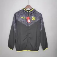 2021-2022 Dortmund Jersey Windbreaker Black-Grey 2021-2022 Dortmund Jersey Windbreaker Black-Grey
