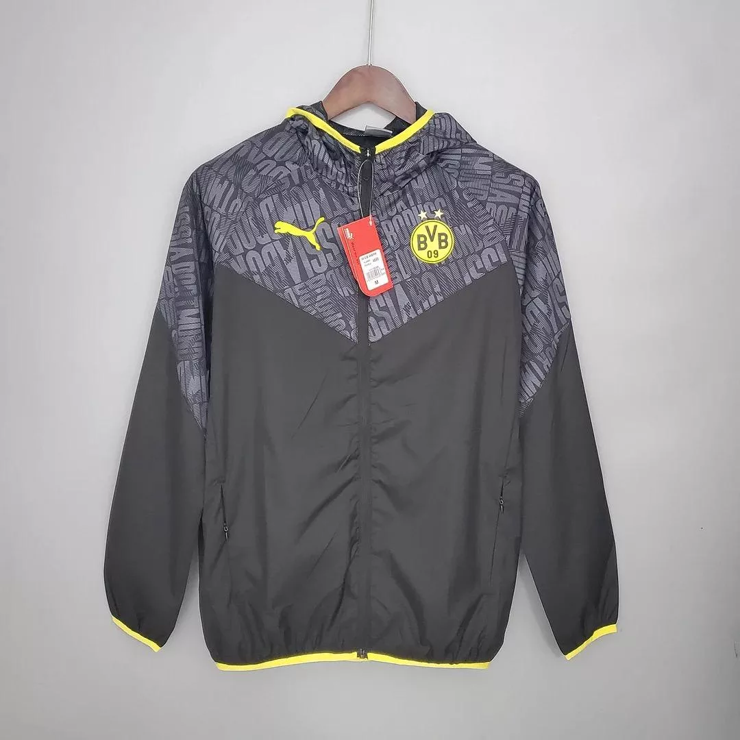 2021-2022 Dortmund Jersey Windbreaker Black-Grey