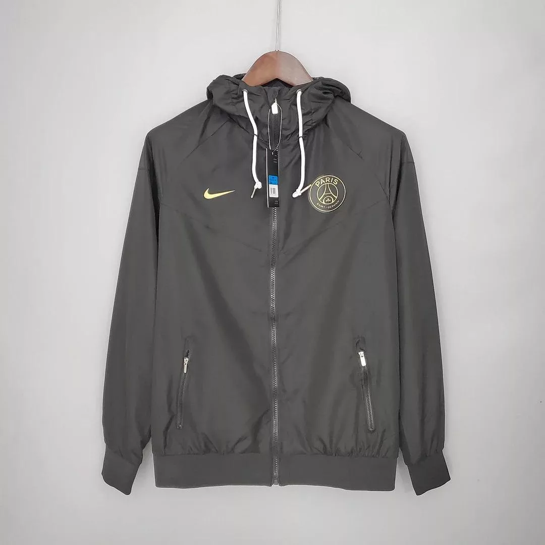 2021-2022 Psg Paris Saint-Germain Windbreaker Black