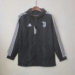 2022-2023 Juventus Windbreaker Black White Edge