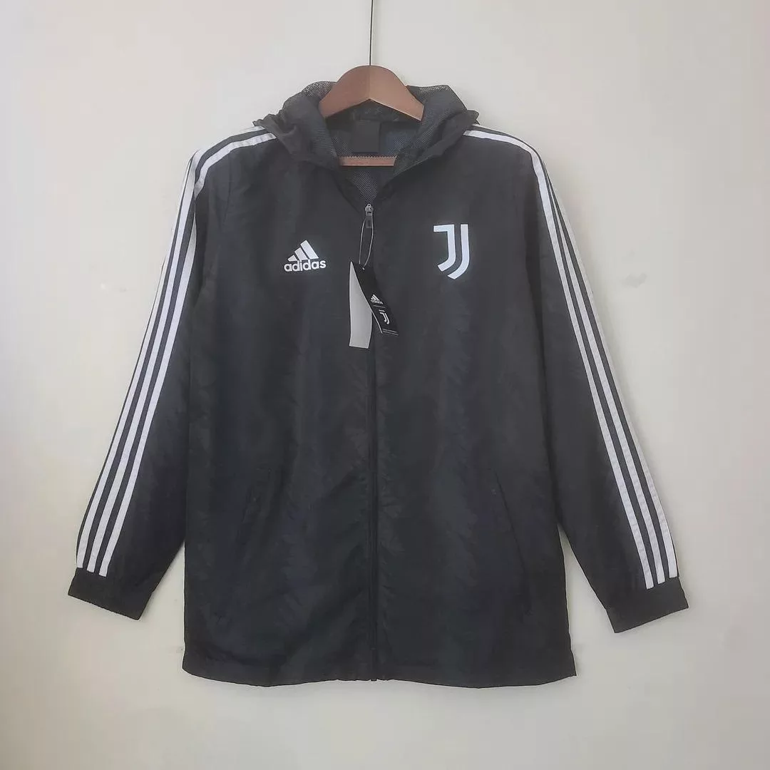 2022-2023 Juventus Windbreaker Black White Edge 2022-2023 Juventus Windbreaker Black White Edge