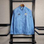 2023-2024 Manchester City Windbreaker Blue Jersey