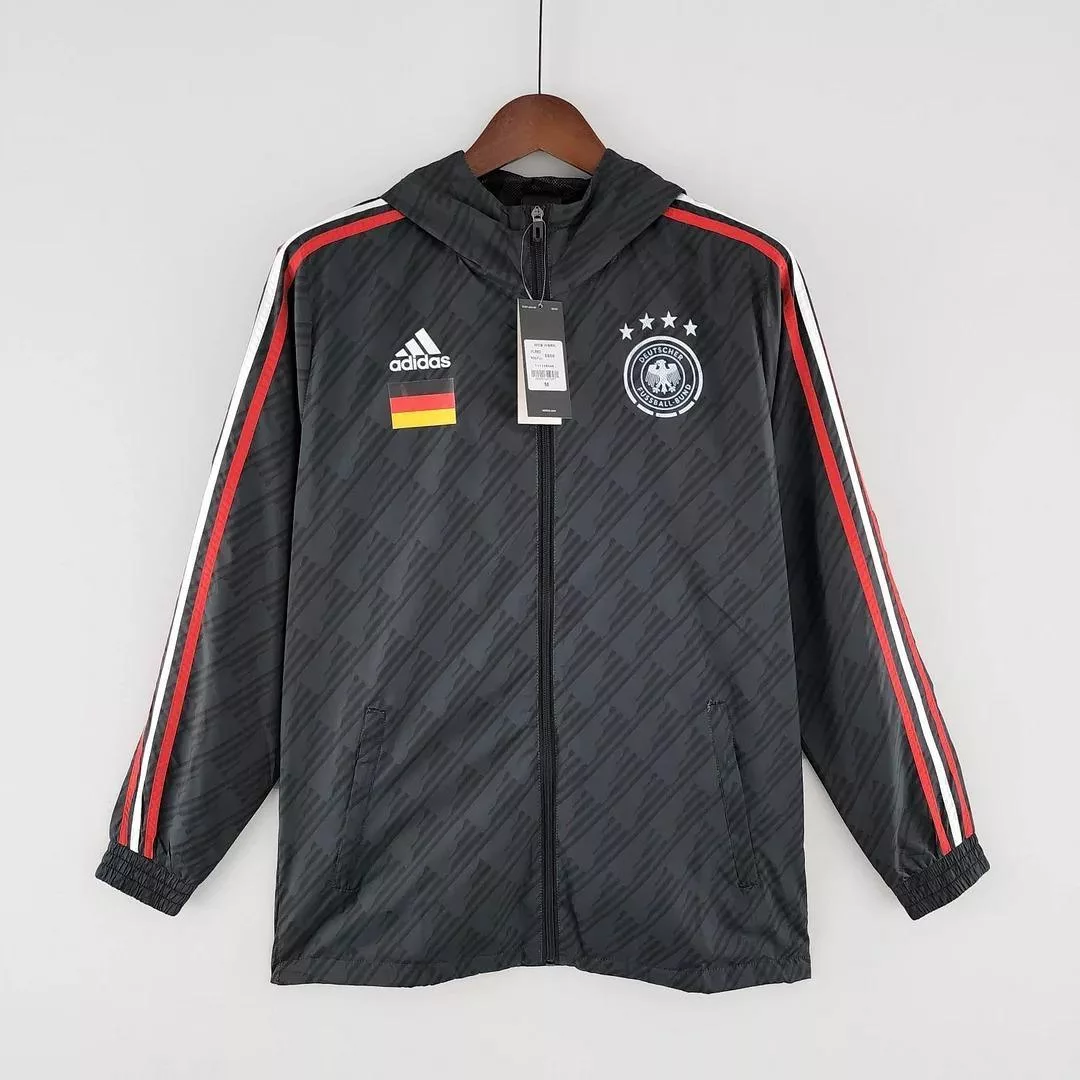 2022 Germany Windbreaker Black Red And White Edge 2022 Germany Windbreaker Black Red And White Edge
