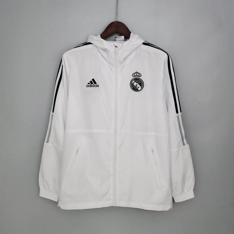 2021 2022 Real Madrid Jersey Windbreaker White(Black Edge)