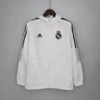 2021-2022 Real Madrid Jersey Windbreaker White(Black Edge)