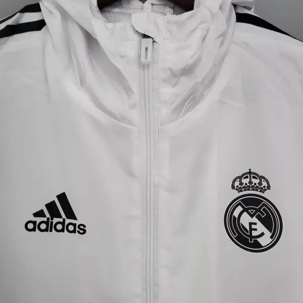 2021 2022 Real Madrid Jersey Windbreaker White(Black Edge)