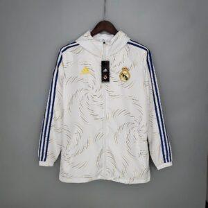 2021 2022 Real Madrid Jersey Windbreaker White(Blue Edge)