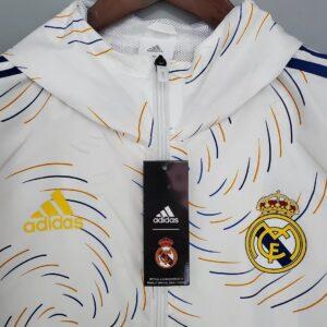 2021 2022 Real Madrid Jersey Windbreaker White(Blue Edge)