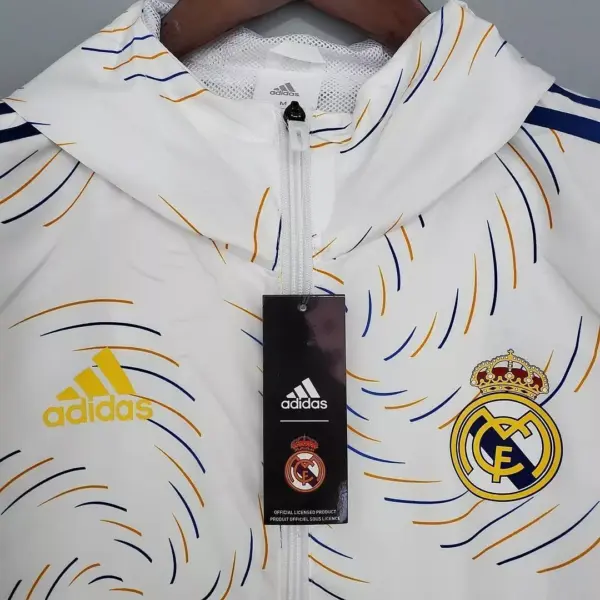 2021 2022 Real Madrid Jersey Windbreaker White(Blue Edge)