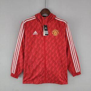 2022-2023 Manchester United Windbreaker Red White Edge