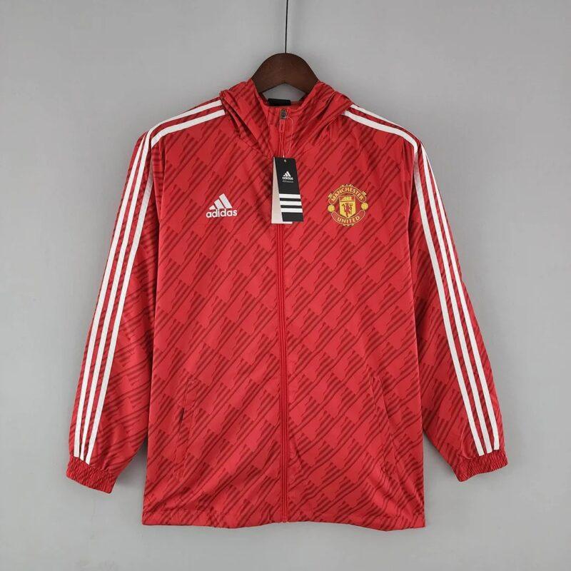 2022-2023 Manchester United Windbreaker Red White Edge