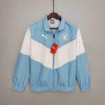 2021-2022 Manchester City Jersey Windbreaker Blue And Whit