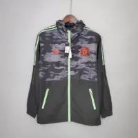 2021-2022 Manchester United Jersey Windbreaker Black And Grey Camouflage 2021-2022 Manchester United Jersey Windbreaker Black And Grey Camouflage