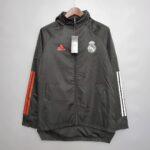 2021 Real Madrid Jersey Windbreaker Black(White Red Edge)