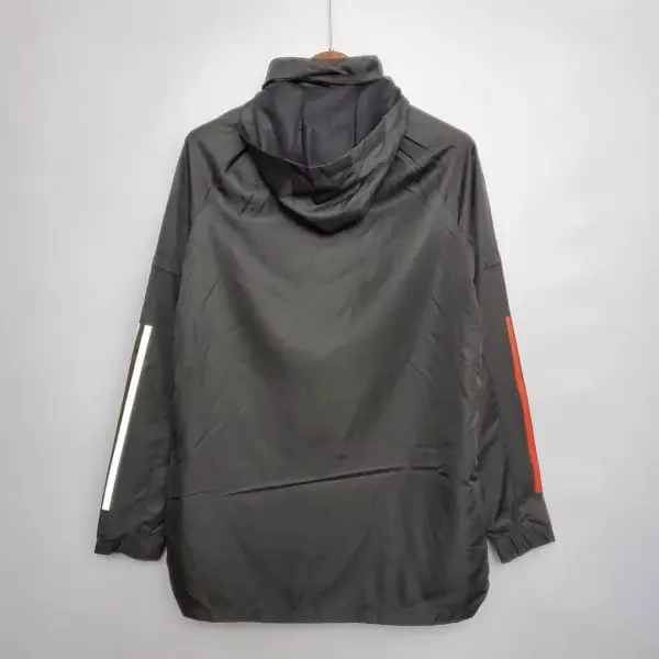 2021 Real Madrid Jersey Windbreaker Black(White Red Edge)
