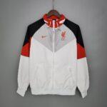 2021-2022 Liverpool Windbreaker（White-Black-Red） Soccer Jersey 1:1 Thai Quality