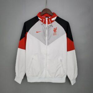 2021-2022 Liverpool Windbreaker（White-Black-Red） Soccer Jersey 1:1 Thai Quality