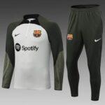2023-2024 Barcelona Half-Pull Training Suit Grey Jersey Set