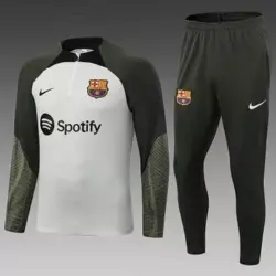2023-2024 Barcelona Half-Pull Training Suit Grey Jersey Set