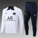 2022-2023 Psg Paris Saint-Germain Half-Pull Training Suit White Set