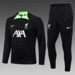 2023-2024 Liverpool Half-Pull Training Suit Black Jersey 1:1 Thai Quality Set