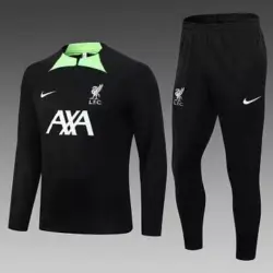 2023-2024 Liverpool Half-Pull Training Suit Black Jersey 1:1 Thai Quality Set
