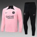2022-2023 Psg Paris Saint-Germain Half-Pull Training Suit Pink Set