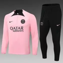 2022-2023 Psg Paris Saint-Germain Half-Pull Training Suit Pink Set