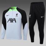 2023-2024 Liverpool Half-Pull Training Suit Grey Jersey 1:1 Thai Quality Set