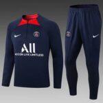 2022-2023 Psg Paris Saint-Germain Half-Pull Training Suit Royal Blue Set