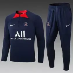 2022-2023 Psg Paris Saint-Germain Half-Pull Training Suit Royal Blue Set
