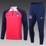 2023-2024 Atletico Madrid Half-Pull Training Suit Red 1:1 Thai Quality Set