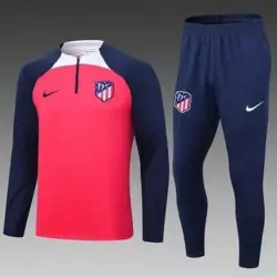 2023-2024 Atletico Madrid Half-Pull Training Suit Red 1:1 Thai Quality Set