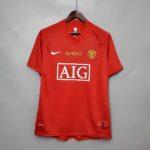 2007-2008 Retro Manchester United Home Champions League Edition Football Shirt