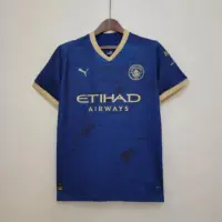 2023 Manchester City Chinese New Year Commemorative Edition Blue Football Shirt 2023 Manchester City Chinese New Year Commemorative Edition Blue Football Shirt