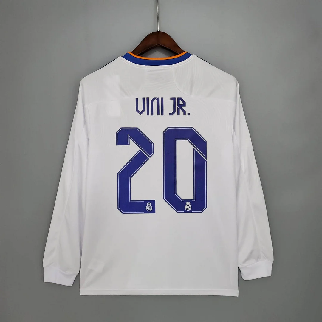 2021-2022 VINI JR.#20 Long Sleeve Real Madrid Home Final Edition Jersey