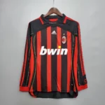 2006-2007 Retro Long Sleeve AC Milan Home Football Shirt