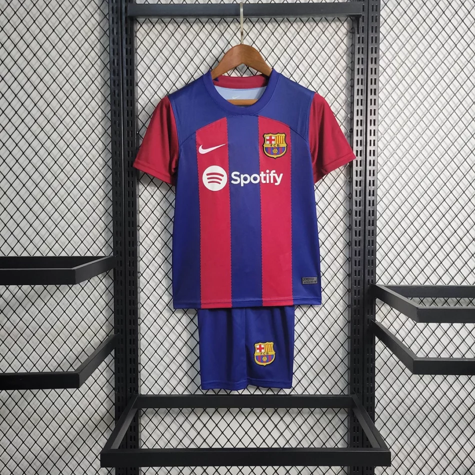2023 2024 Barcelona Home Football Shirt 1:1 Thai Quality Kids Size