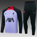 2022-2023 Liverpool Half-Pull Training Suit Purple Jersey 1:1 Thai Quality Set